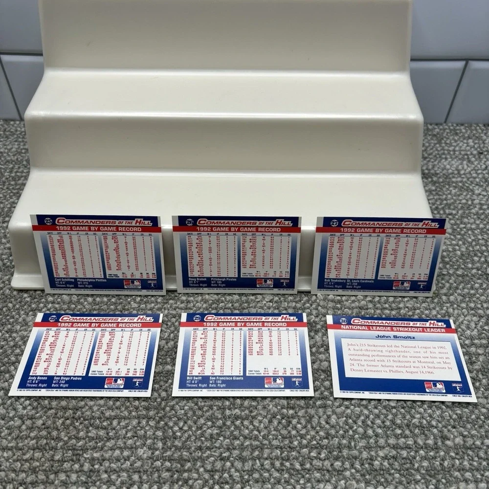 1993‎ Topps Coca-Cola Commanders of the Hill Baseball Card Set 30 Cards